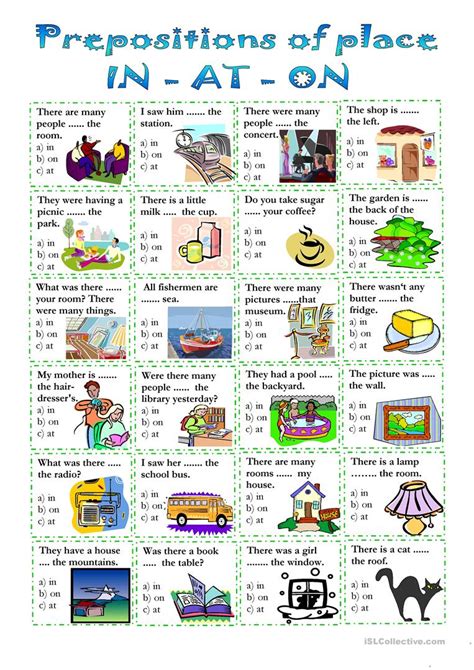 Preposition picture cards worksheets for kids english activities language activities english vocabulary prepositions worksheets preposition activities preposition pictures kids worksheets. prepositions of place worksheet - Free ESL printable ...
