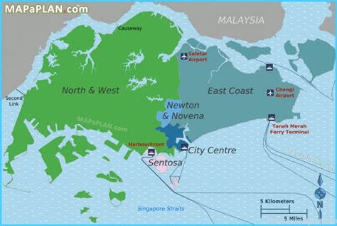 Singapore Map Tourist Attractions TravelsMaps