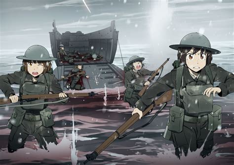 Comm Get To The Beach By Xinom On Deviantart Military Girl Anime