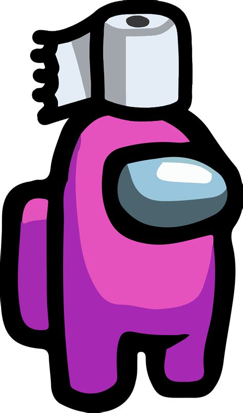 Among Us Pink Toilet Paper Hat Png Imagens Png