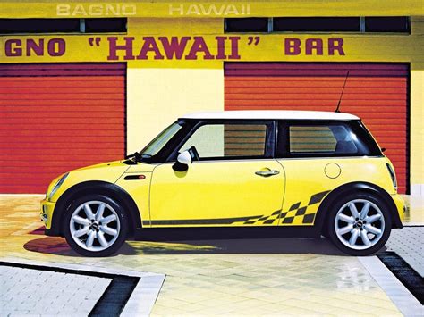 Mini Cooper R50 R53 Checkered Flag Side Stripes Graphics Decals My