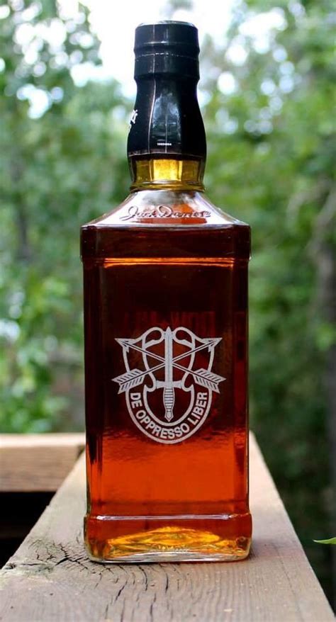 Laser Engraved Special Forces Whiskey Bottle Personalized Laser