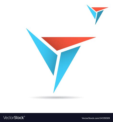 Triangle With Sharp Edges Formes Delta Sign Vector Image