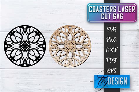 Coasters Laser Cut Svg Laser Cut Svg Graphic By Flydesignsvg
