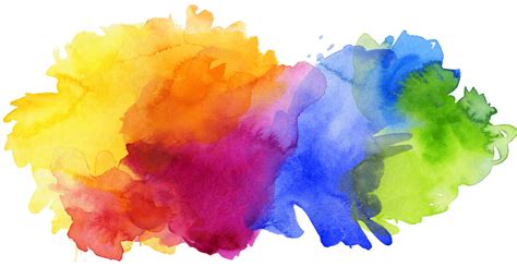 Rainbow Colored Watercolor Paints Isolated On Paper Color Marketing