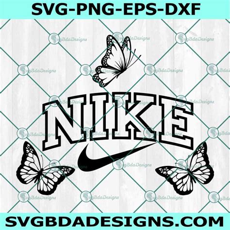 Butterfly with Nike Svg, Logo Sport Svg, Butterfly Svg - SvgBdaDesigns