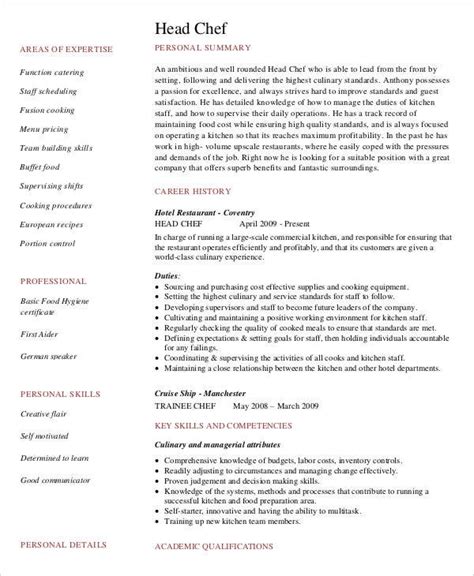 Chef Cv Sample Doc Full Guide Chef Resume 12 Samples Pdf And Word