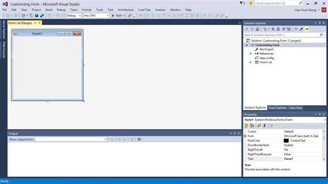 Visual Basic 2015 Lesson 2 Customizing The Form Visual Basic Tutorial