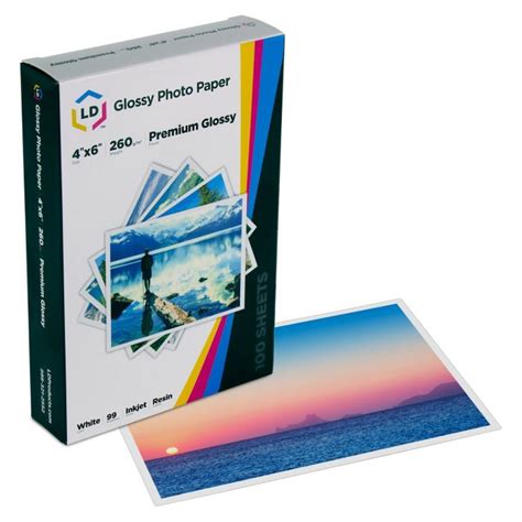 Ld Premium Glossy Inkjet Photo Paper 100 Sheet Pack Resin Coated