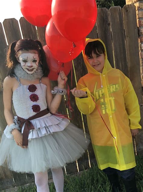 Brother And Sister Costumes Pennywise And Georgie Childrens It