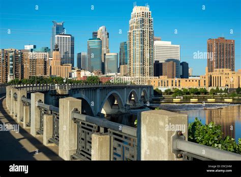 Third Avenue Bridge Downtown Skyline Mississippi River Minneapolis