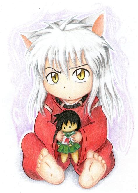 Inuyasha With A Kagome Plush In Chibi Form Inuyasha