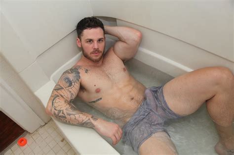 Male Models Matthew Camp In The Bath