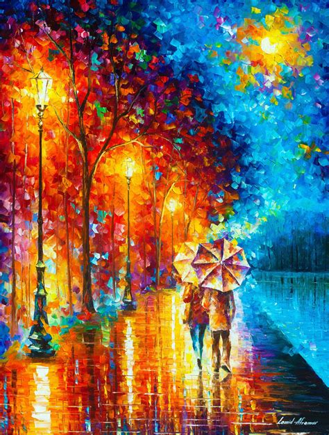 Bright Wall Art Colorful Print Romantic Giclee By Leonid Afremov In
