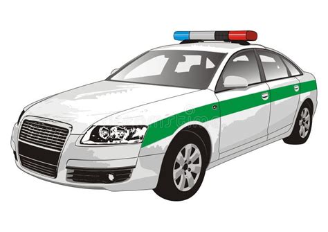 Police Car Detailed Vector Illustration Stock Vector Illustration Of