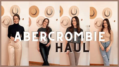 abercrombie try on haul fall 2022 outfit ideas fall transition pieces pamela kelley youtube