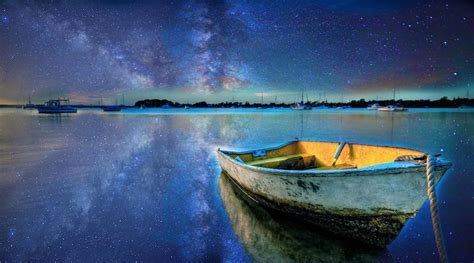 Boat Starry Night Sky By Immakiryuu On Deviantart