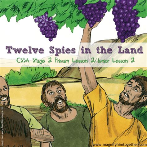 Twelve Spies In The Land Cssa Stage 2 Primary Lesson 2junior Lesson 2
