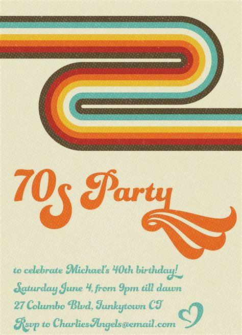 70s Party Invitations 70s Party 1970s Party 70s Party Theme