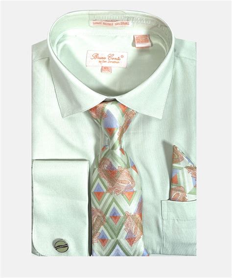 Bruno Conte Check Regular Fit Dress Shirt Combo Mint In 2022 Fitted