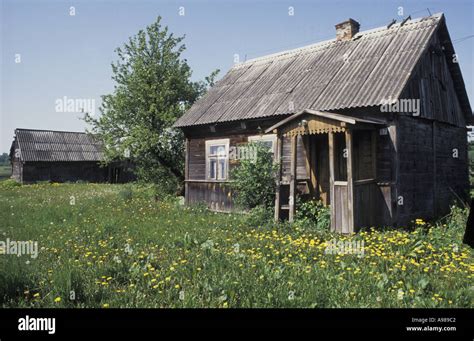 A Traditional Wood Built Polish Peasant S House On The Polish