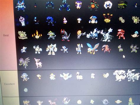 My Unova Shiny Tier List Pokémon Amino