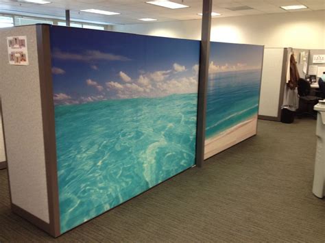 Ocean Mural Wallpaper From Dream Cubicle Makeovers By