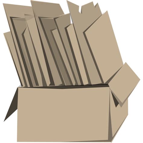 Vector Illustration Of Cardboard Box Full Of Cardboard Free Svg