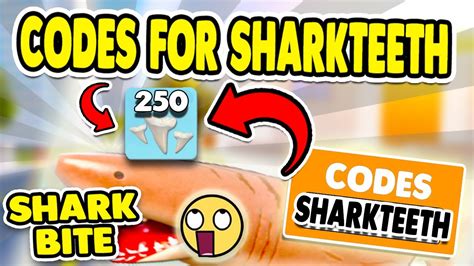 All Working Roblox Sharkbite Codes For Shark Teeth 2020 October 🦈