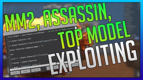 Roblox Exploiting On Assassin Mm And Roblox Top Model Youtube