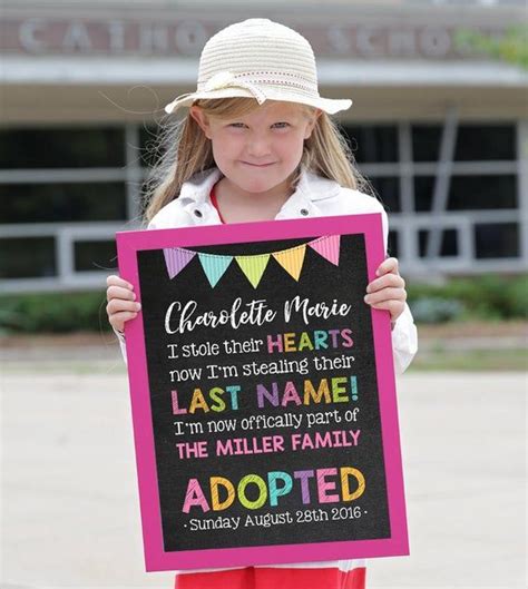 Adoption Sign Adoption Chalkboard Adoption Announcement Etsy