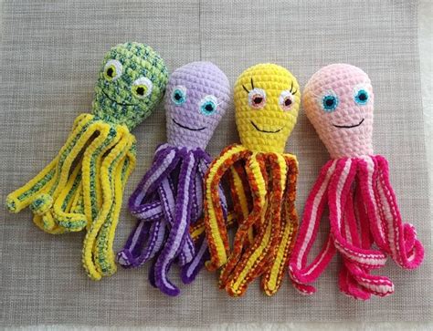 Crochet Octopus Toy Amigurumi Octopus Soft Toy Baby Shower Etsy