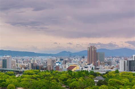 Cityscape And Skyline Of Osaka City In Japan Stock Photo Image Of