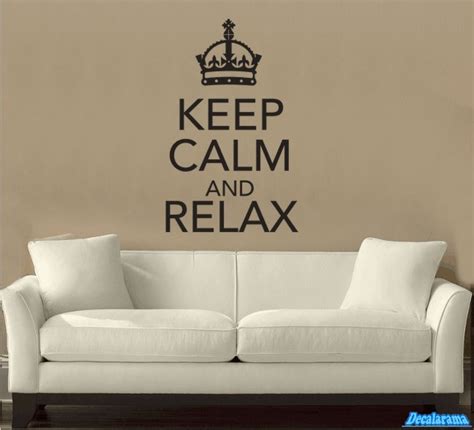 Keep Calm And Relax Wall Art Sticker Ideal For Bedrooms And Living