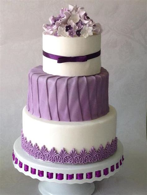 Purple Wedding Cake Decorated Cake By Daniela Cakesdecor