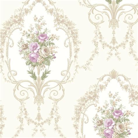Check out our cream wallpaper selection for the very best in unique or custom, handmade pieces from our wallpaper shops. Floral Vintage Victorian Wallpaper Lilac Cream