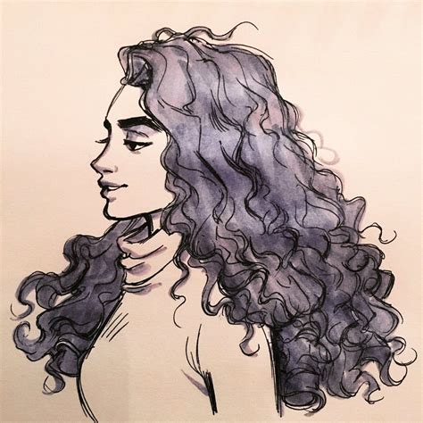 Sketchbook Inspiration Art Sketchbook Art Sketches Art Drawings Girl Side Profile Curly