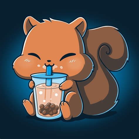 Squirrel Drinking Boba Cute Drawings Cute Little Drawings Cute