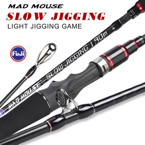 NewJapan Full Fuji Parts MADMOUSE Slow Jigging Rod 1 9M 12kgs Lure Weight