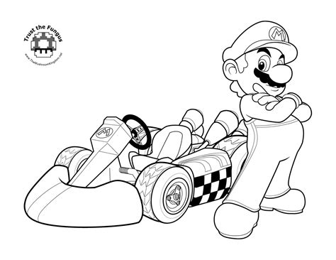 Super Mario Kart Coloring Page Free Printable Coloring Pages On
