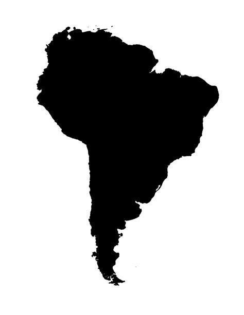 Blank Map Of South America Template