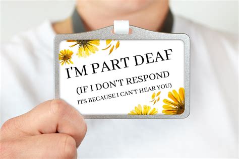 Im Part Deaf Hearing Impaired Medical Awareness Hard Of Etsy