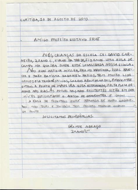 Carta Aberta Para O Prefeito
