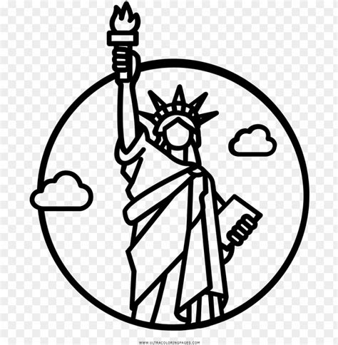 estátua da liberdade desenho para colorir statue of liberty vector ico PNG image with