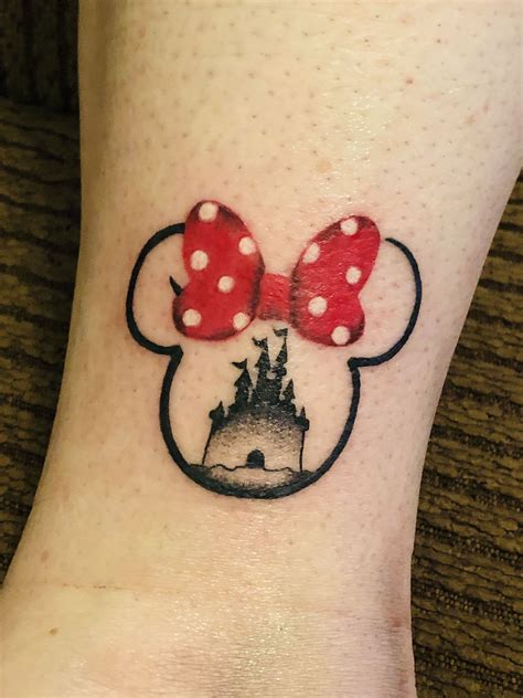 Minnie Mouse Head Tattoo