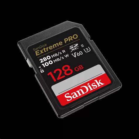 Sandisk Extreme Pro 128gb Sdxc U3 V60 Uhs Ii R280w100 Memory Card