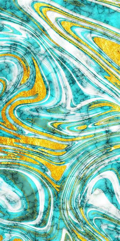 Teal Color Abstract Gold Marble Design Background Teal Gold Marble