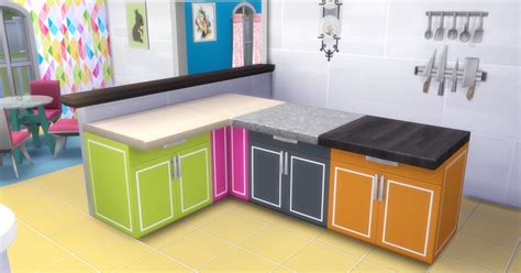 My Sims Blog Cool Kitchen Stuff Counters In Recolors By Fallenstar