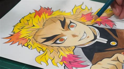 How To Draw Rengoku Kyojuro Demon Slayer Kimetsu No Yaiba Youtube