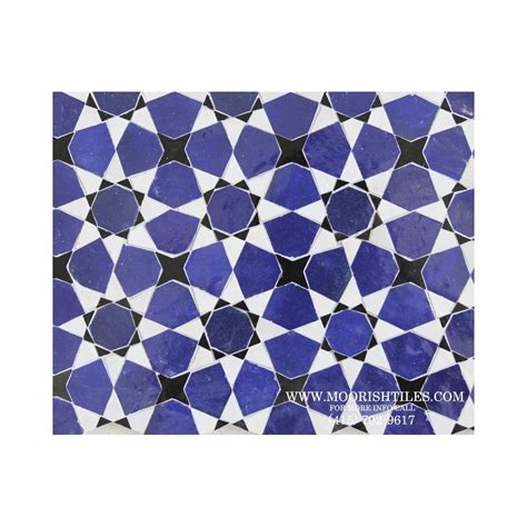 Blue And White Moroccan Mosaic Tile
